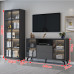 Modern Minimalist Living Room TV Cabinet Bookcase Combination