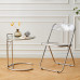 Second Hand Transparent Tea Table Stainless Steel Round Glass Home Sofa Side Coffee Table Second Hand Transparent Tea Table Stainless Steel Round Glass Home Sofa Side Coffee Table