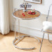Second Hand Transparent Tea Table Stainless Steel Round Glass Home Sofa Side Coffee Table Second Hand Transparent Tea Table Stainless Steel Round Glass Home Sofa Side Coffee Table
