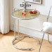 Second Hand Transparent Tea Table Stainless Steel Round Glass Home Sofa Side Coffee Table Second Hand Transparent Tea Table Stainless Steel Round Glass Home Sofa Side Coffee Table
