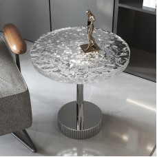 Italian Luxury Round Coffee Table Living Room Minimalist Sofa Corner Stainless Steel Glass Edge Grouping Italian Luxury Round Coffee Table Living Room Minimalist Sofa Corner Stainless Steel Glass Edge Grouping