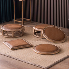 Japanese Style Wicker Weave Tatami Mat Prayer Mat Balcony Window Cushion Tea Drinking Home Meditation Zen Circle Cushion