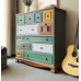 American Rustic Solid Wood Bedroom Storage Cabinet Living Room Simple Wall Cabinet Storage Wardrobe