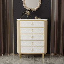 American Bedside Cabinet Luxury Shell Five Drawer Cabinet Stone Panel Living Room Simple Modern Master Bedroom Solid Wood Storage Cupboard American Bedside Cabinet Luxury Shell Five Drawer Cabinet Stone Panel Living Room Simple Modern Master Bedroom Solid Wood Storage Cupboard