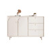 Wood storage chest bedroom cream living room five drawers master bedroom end cabinet drawer