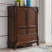 American Solid Wood Drawer Storage Cabinet for Bedroom TV Cabinet Side Large Capacity Deepening