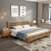 Scandinavian Double Bed 180cm Walnut Brown Japanese Single Bed 150cm Scandinavian Double Bed 180cm Walnut Brown Japanese Single Bed 150cm