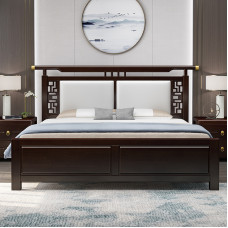 Chinese Style Solid Wood Double Bed Widened Luxury Villa Super King Bed Storage Chinese Style Solid Wood Super King Bed Chinese Style Solid Wood Double Bed Widened Luxury Villa Super King Bed Storage Chinese Style Solid Wood Super King Bed