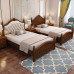 Modern Luxury Single Bed Double White