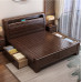 Golden Teak Solid Wood Bed for Small Home Golden Teak Solid Wood Bed for Small Home