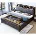 Zijin Sandalwood Double Bed 1 8m Modern Minimalist Luxury Soft Storage Bed