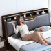 Zijin Sandalwood Double Bed 1 8m Modern Minimalist Luxury Soft Storage Bed