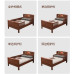 Solid Wood Elderly Bed with Handrail Solid Wood Elderly Bed with Handrail