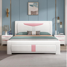 Double Minimalist Modern Wood Bed Set Double Minimalist Modern Wood Bed Set