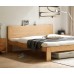 Modern Simplified Oak Single Bed for Small Bedrooms
