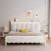 Nordic Cream White Solid Wood Bed Modern Minimalist Double Storage High Box Soft Bed Package Nordic Cream White Solid Wood Bed Modern Minimalist Double Storage High Box Soft Bed Package