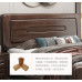 Walnut Modern Chinese Double Bed Storage Thick Solid Wood Bed Walnut Modern Chinese Double Bed Storage Thick Solid Wood Bed