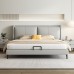 Genuine Leather Bed Wedding Bed Master Bedroom Double Bed Luxury Modern Minimalist High End Leather Bed