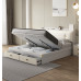 Modern minimalist 180cm double bed storage box luxurious tatami buttercream style bedroom Modern minimalist 180cm double bed storage box luxurious tatami buttercream style bedroom