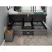 Modern minimalist side opening high storage bed for small space 180cm master bedroom new storage for two Modern minimalist side opening high storage bed for small space 180cm master bedroom new storage for two
