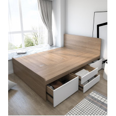 Single Bedroom Minimalist 120cm Tatami Storag Bed Modern Apartment Drawer Bed Single Bedroom Minimalist 120cm Tatami Storag Bed Modern Apartment Drawer Bed