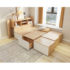 Small Apartment Multipurpose Bed Wardrobe Storage Drawers Platform Bed 120cm Single Bed Small Apartment Multipurpose Bed Wardrobe Storage Drawers Platform Bed 120cm Single Bed