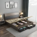 Nordic Modern Minimalist 180cm Double Bed Economy Solid Wood Bed for Rent With High Storage Bed Nordic Modern Minimalist 180cm Double Bed Economy Solid Wood Bed for Rent With High Storage Bed