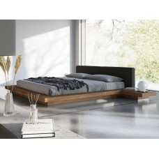North American Black Walnut Solid Wood Italian Villa Platform Tatami Floating Bed North American Black Walnut Solid Wood Italian Villa Platform Tatami Floating Bed