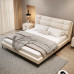 Modern Minimalist Luxury Double Marriage Bed Creamy Fairy Bed Removable Wash 18 Meter Modern Minimalist Luxury Double Marriage Bed Creamy Fairy Bed Removable Wash 18 Meter