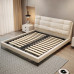 Modern Minimalist Luxury Double Marriage Bed Creamy Fairy Bed Removable Wash 18 Meter Modern Minimalist Luxury Double Marriage Bed Creamy Fairy Bed Removable Wash 18 Meter