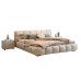 Puffytech Fabric Bed Minimalist Modern 18m Master Bedroom Double Creamy Wind Solid Wood Bed Puffytech Fabric Bed Minimalist Modern 18m Master Bedroom Double Creamy Wind Solid Wood Bed