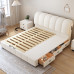 Modern Minimalist Luxury Master Bed Creamy Wind Multifunction Storage Soft Bag Bed Wedding Bed Tech Fabric Bed Modern Minimalist Luxury Master Bed Creamy Wind Multifunction Storage Soft Bag Bed Wedding Bed Tech Fabric Bed