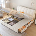 Modern Minimalist Luxury Master Bed Creamy Wind Multifunction Storage Soft Bag Bed Wedding Bed Tech Fabric Bed Modern Minimalist Luxury Master Bed Creamy Wind Multifunction Storage Soft Bag Bed Wedding Bed Tech Fabric Bed
