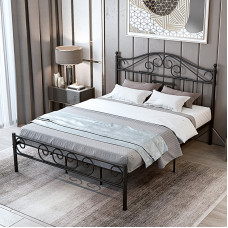 Scandinavian Style Curved Iron Bed Frame Twin Bed 180cm Double Bed Simple Adult Villa Bed Rent Bed Scandinavian Style Curved Iron Bed Frame Twin Bed 180cm Double Bed Simple Adult Villa Bed Rent Bed