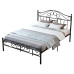 Scandinavian Style Curved Iron Bed Frame Twin Bed 180cm Double Bed Simple Adult Villa Bed Rent Bed Scandinavian Style Curved Iron Bed Frame Twin Bed 180cm Double Bed Simple Adult Villa Bed Rent Bed