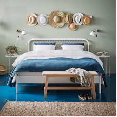 European Iron Double Bed Bed Frame Modern Simple Thickened Reinforced Single Bed European Iron Double Bed Bed Frame Modern Simple Thickened Reinforced Single Bed