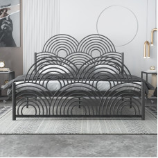 Scandinavian Minimalist Modern Double Iron Bed European Luxury Princess Iron Bed Scandinavian Minimalist Modern Double Iron Bed European Luxury Princess Iron Bed