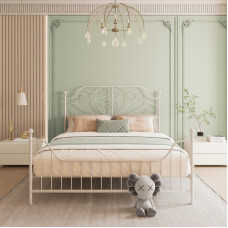 Modern Minimalist Double Bed for Girls Bedroom 150cm Nordic Iron Bed Modern Minimalist Double Bed for Girls Bedroom 150cm Nordic Iron Bed