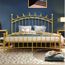 Nordic Iron Bed Modern Minimalist Luxury Apartment Bed Single or Double Nordic Iron Bed Modern Minimalist Luxury Apartment Bed Single or Double