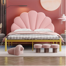 Scandinavian Apartment Iron Bed Minimalist Luxury Princess Style Single Double Scandinavian Apartment Iron Bed Minimalist Luxury Princess Style Single Double