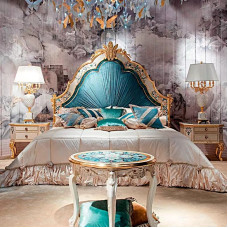 European Solid Wood Carved Flower Double Bed Villa Classical Princess Bed European Solid Wood Carved Flower Double Bed Villa Classical Princess Bed