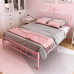 Scandinavian Modern Minimalist Silent Iron Princess Bed 120cm Double Bed Iron Frame Bed Iron Bed Scandinavian Modern Minimalist Silent Iron Princess Bed 120cm Double Bed Iron Frame Bed Iron Bed
