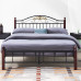 Iron Frame Steel Wood Bed Solid Wood Thickened Tube Simple Style Iron Frame Steel Wood Bed Solid Wood Thickened Tube Simple Style