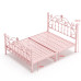 European Iron Bed Child Girl Princess Bed Modern Minimalist Twin Bed Rental Apartment 150cm Iron Bed European Iron Bed Child Girl Princess Bed Modern Minimalist Twin Bed Rental Apartment 150cm Iron Bed