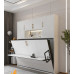Automatic Foldable Murphy Wall Bed with Shelf and Cabinet Bookcase Luxury Space Saving