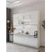Automatic Foldable Murphy Wall Bed with Shelf and Cabinet Bookcase Luxury Space Saving