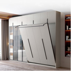 Customized Invisible Bed Folding Murphy Bed Bookcase Wardrobe Wall Bed Multifunctional Bed Combination Cabinet Flip Bed Customized Invisible Bed Folding Murphy Bed Bookcase Wardrobe Wall Bed Multifunctional Bed Combination Cabinet Flip Bed
