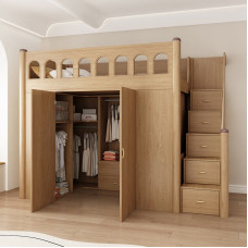 All Wooden Bunk Bed With Wardrobe All Wooden Bunk Bed With Wardrobe