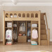 All Wooden Bunk Bed With Wardrobe