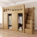 All Wooden Bunk Bed With Wardrobe